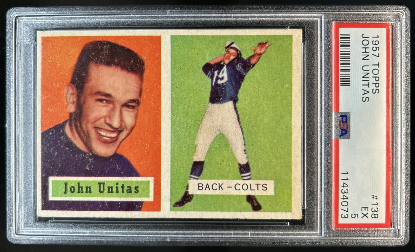 1957 Topps John Unitas Rookie RC #138 PSA 5