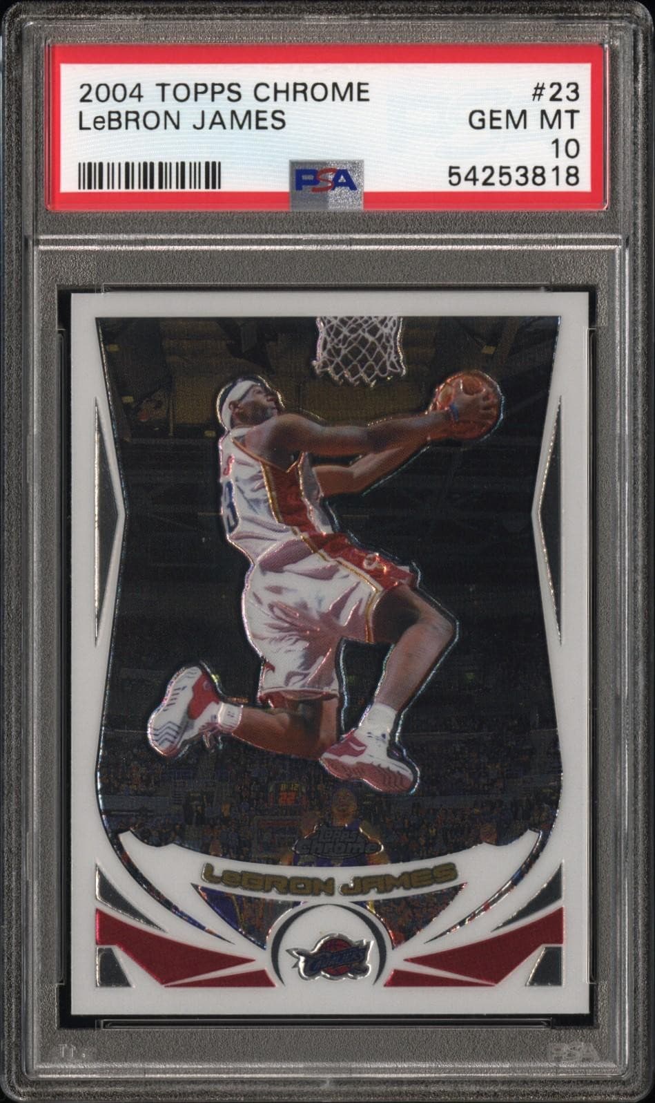 2004 Topps Chrome Lebron James #23 PSA 10