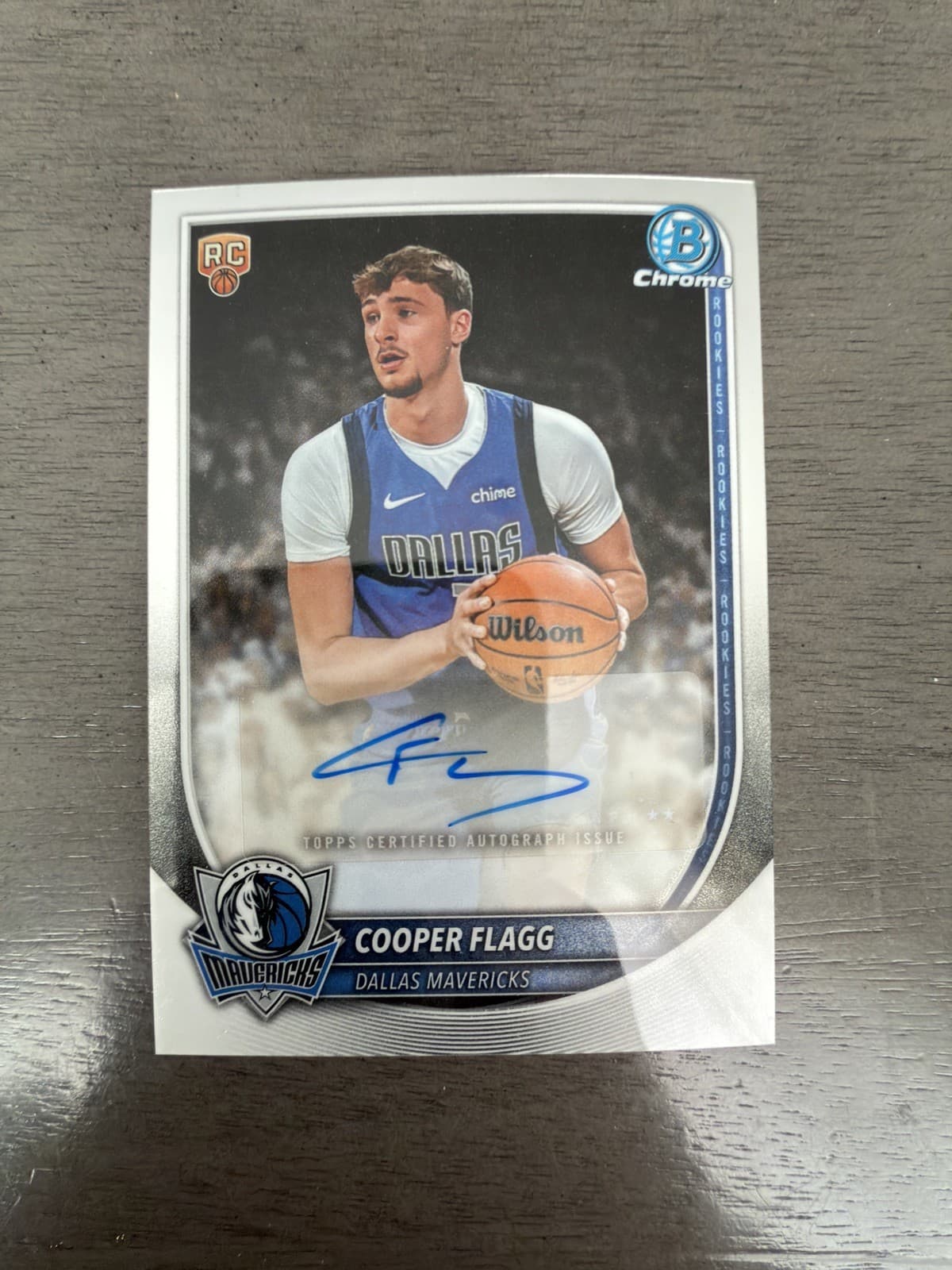 2025-26 Topps Bowman Chrome Rookie Autograph Cooper Flagg BCA-CF Auto ROY Dallas