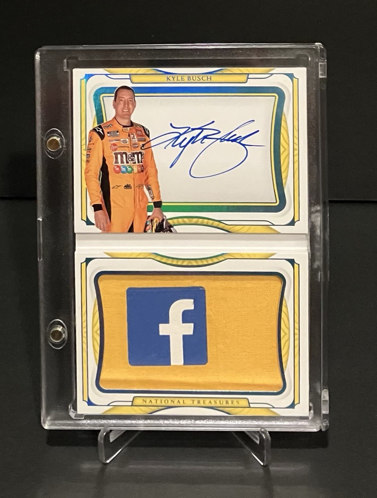 Kyle Busch 2022 National Treasures Racing Booklet Race Used Firesuit Auto 1/1