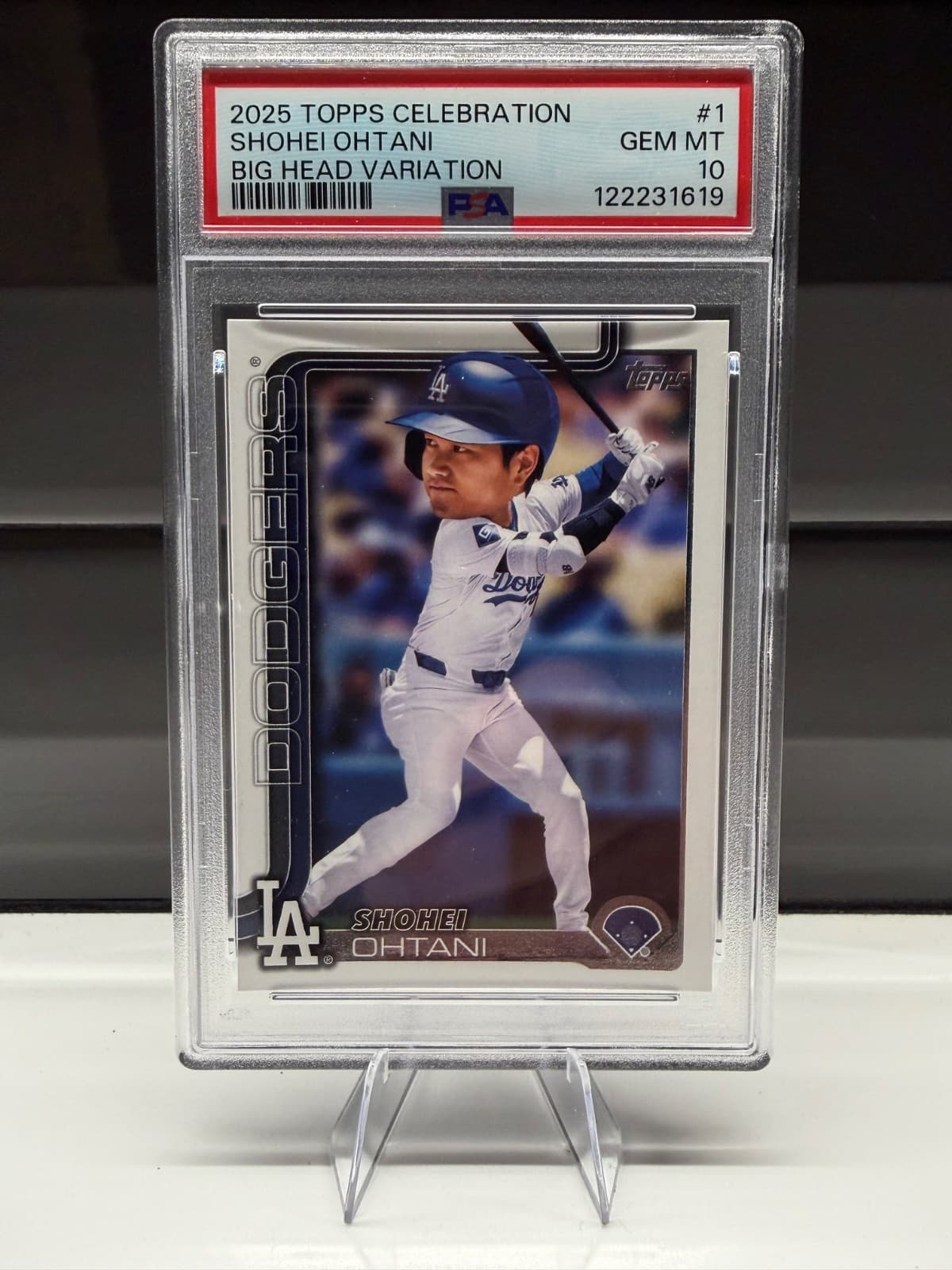 2025 Topps Celebration Big Head Variation #1 Shohei Ohtani Dodgers SSP PSA 10 🔥
