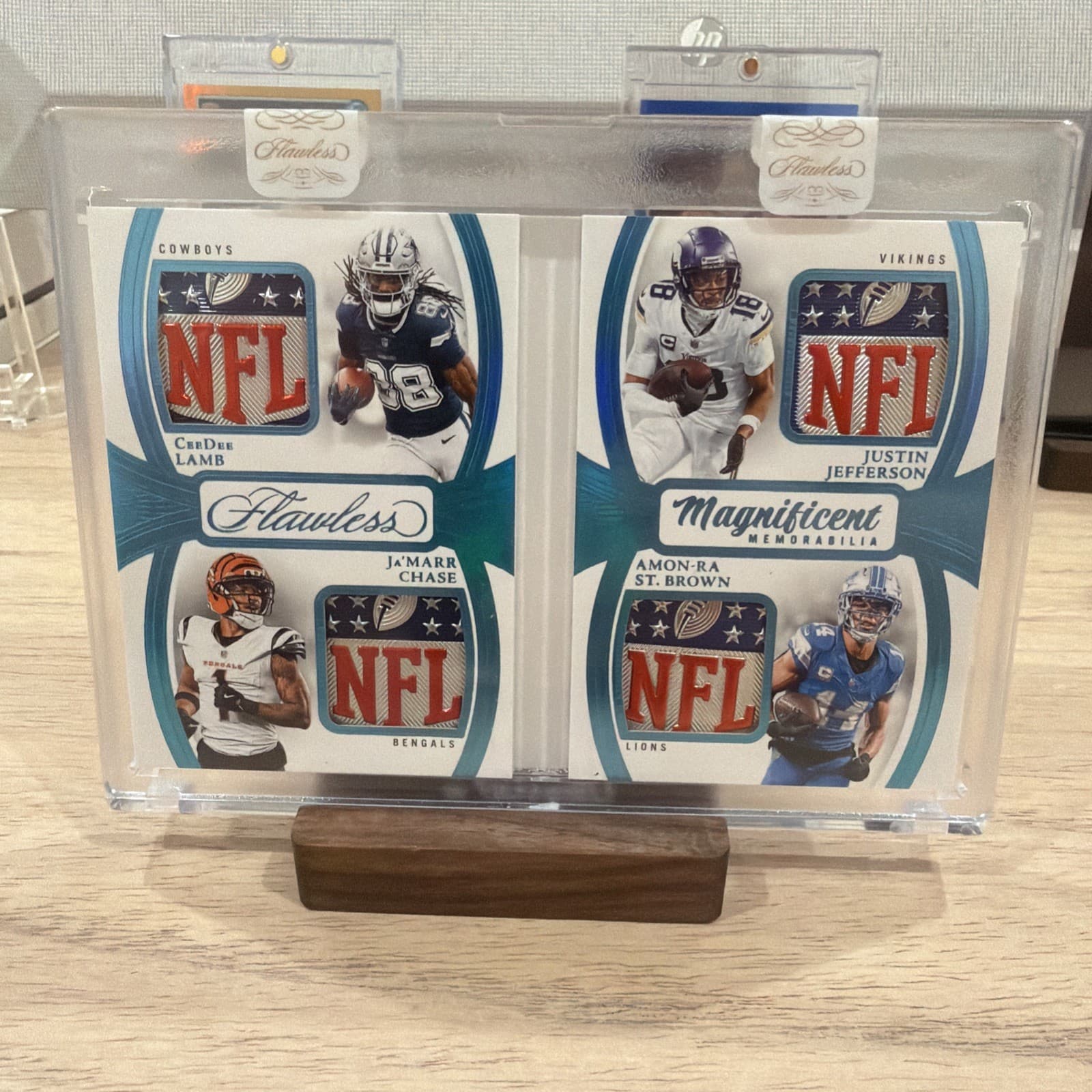 2025 Flawless QUAD NFL SHIELD 1/1 CeeDee LAMB / JUSTIN JEFER / JAMARR/ AMON-RA