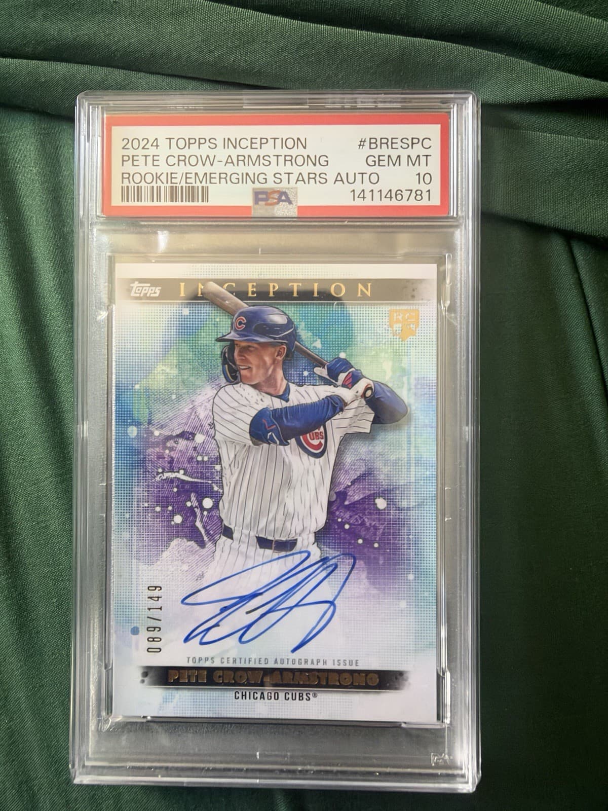 2024 Topps Inception Pete Crow-Armstrong #BRES-PC RC Auto PSA 10 /149 MVP 📈📈📈