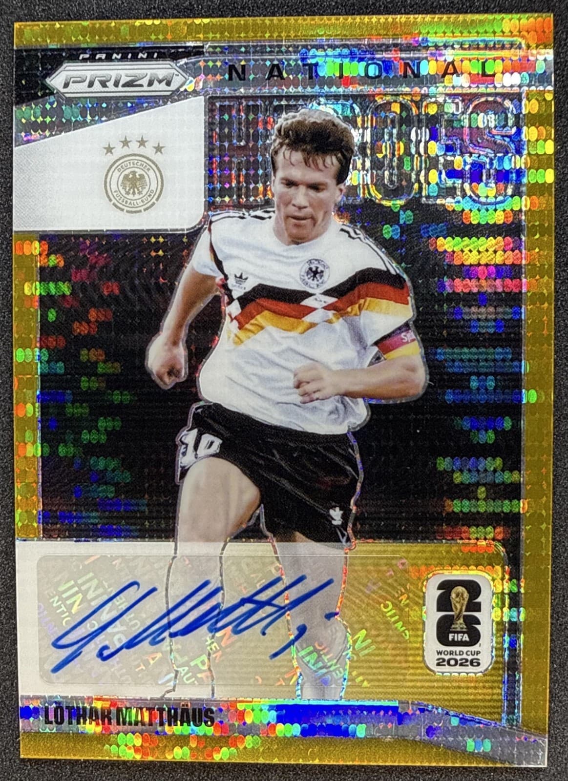 2026 Panini Prizm World Cup Lothar Matthaus National Heroes Choice Gold /10 Auto