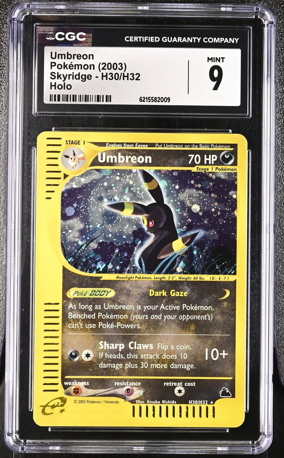 Pokemon Umbreon Skyridge H30/H32 Holo CGC 9 Mint