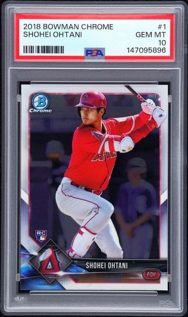2018 Bowman Chrome #1 Shohei Ohtani PSA 10 Rookie RC Newly Graded