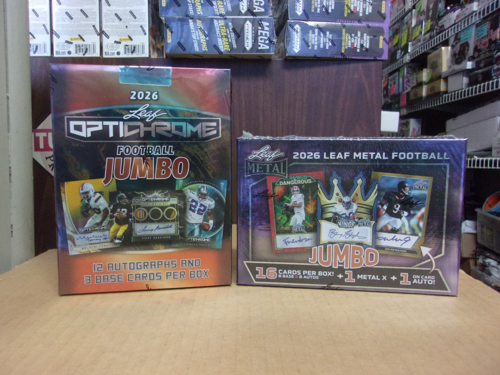 2026 LEAF METAL + OPTICHROME JUMBO FOOTBALL SEALED BOX LOT