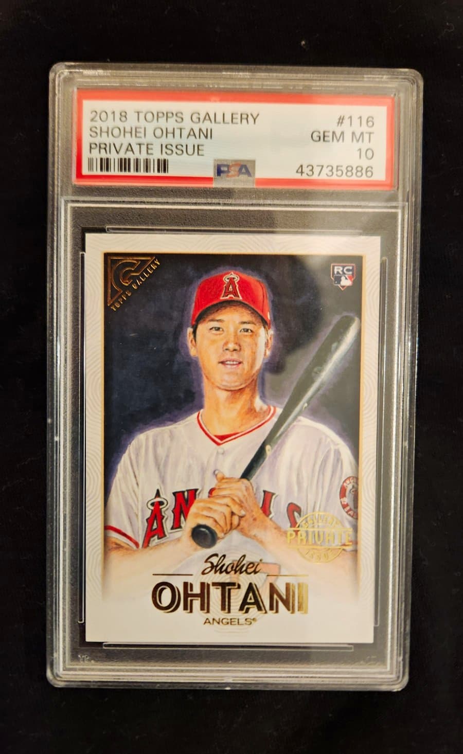 Topps 2018 Gallery Shohei Ohtani RC Private Issue /250 #116 PSA 10