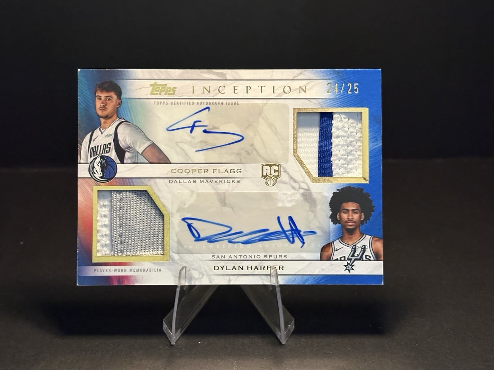 2025-26 Topps Inception COOPER FLAGG/DYLAN HARPER Rookie Patch Auto Blue #/25