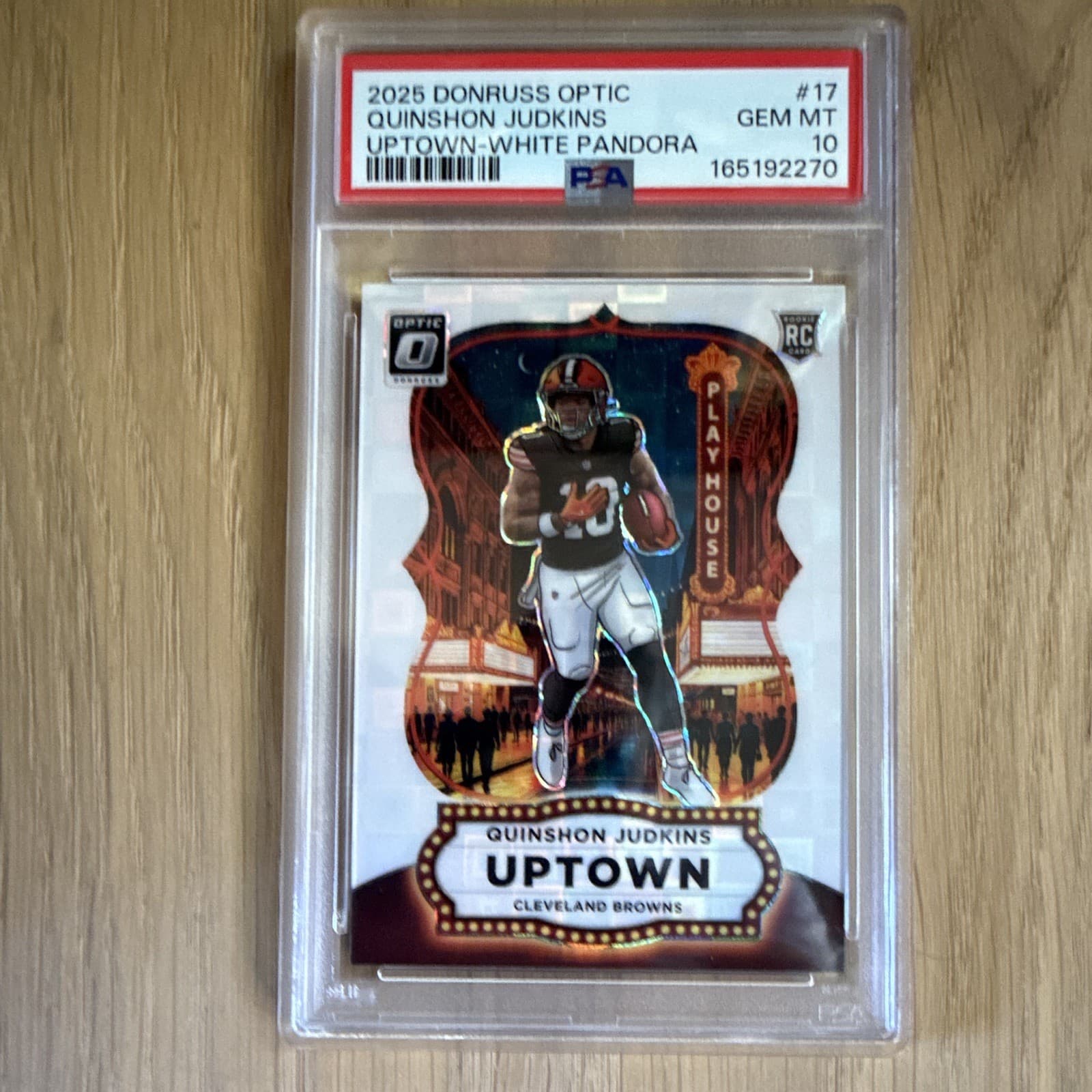 Panini 2025 Donruss Optic Quinshon Judkins Uptown White Pandora /25 RC PSA 10