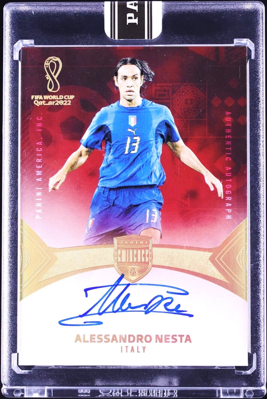 ALESSANDRO NESTA 2022 Panini Eminence #42 FIFA World Cup '25 Black Box AUTO 1/1