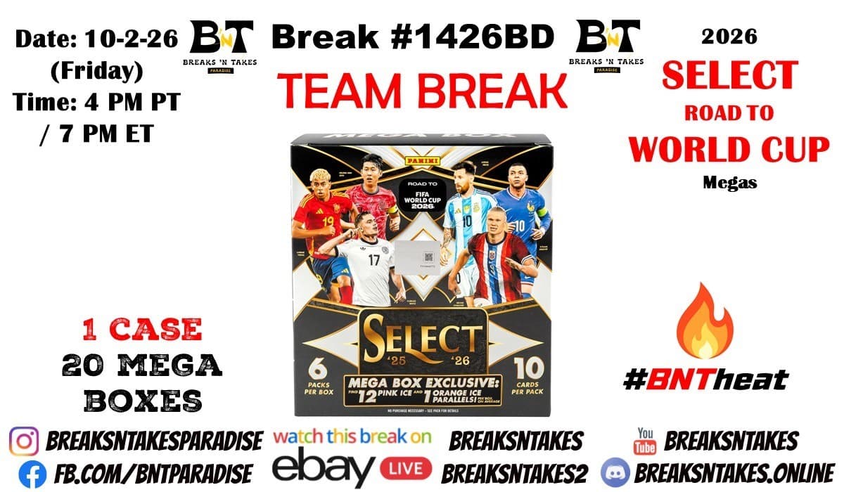 FRANCE 2025-26 Panini Select FIFA World Cup Mega CASE Break #1426BD