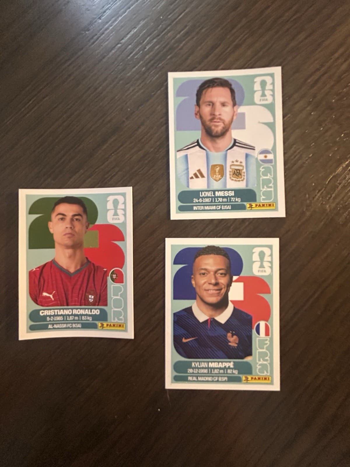 Panini FIFA World Cup 2026 Official Sticker Collection 3 Cards Messi ARG17