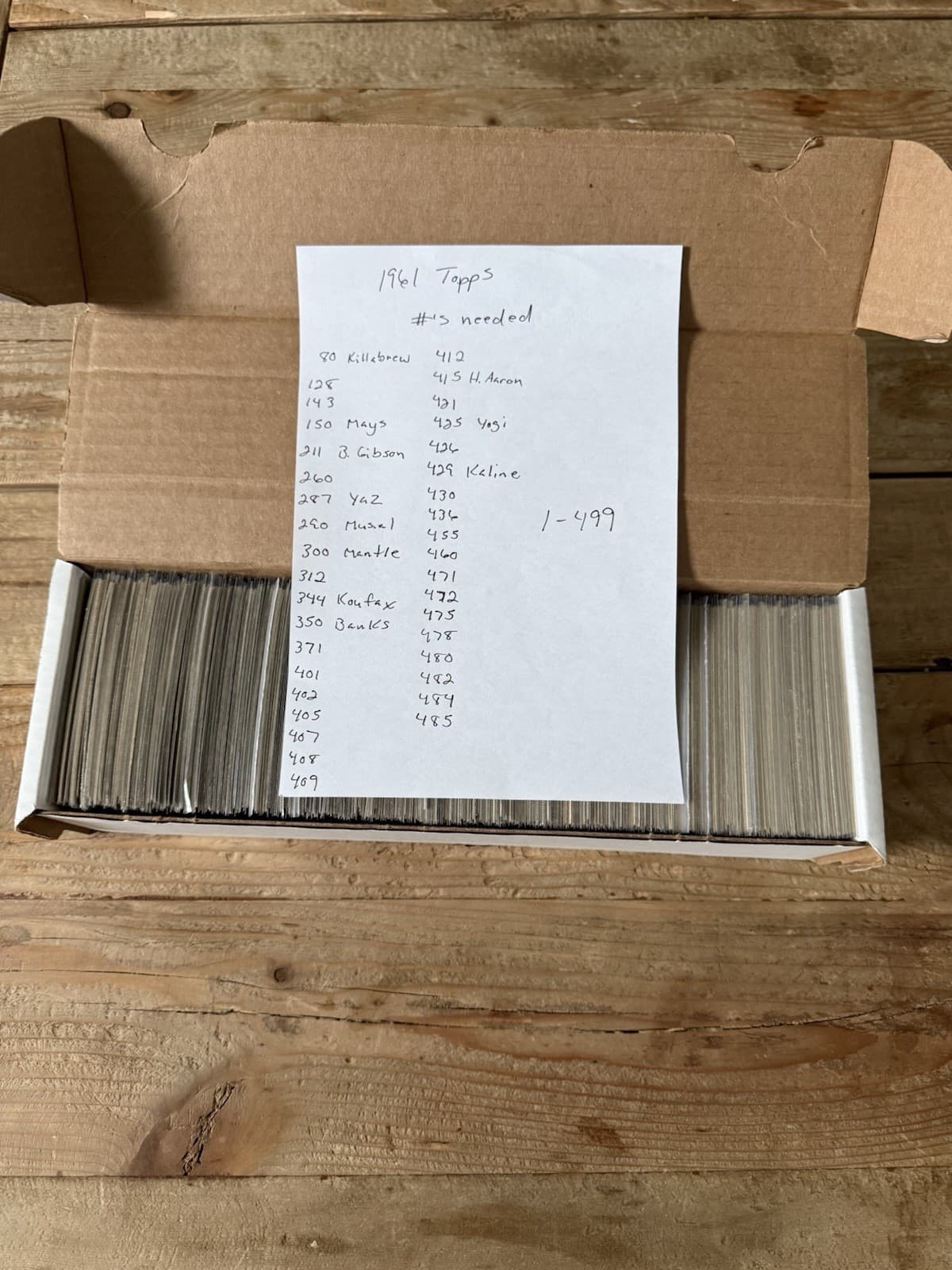1961 Topps Baseball Incomplete Set.. Vg-NrMt Condition.