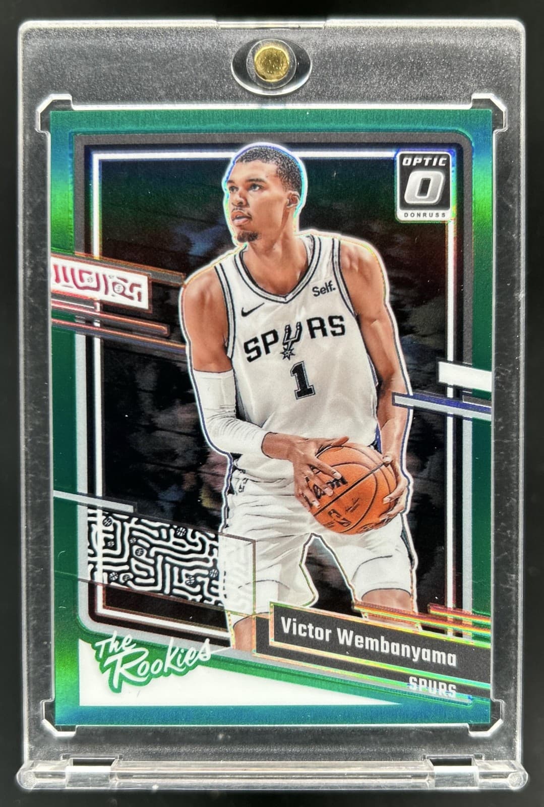 2023-24 Panini Donruss Optic Victor Wembanyama The Rookies Green RC #/5 Spurs