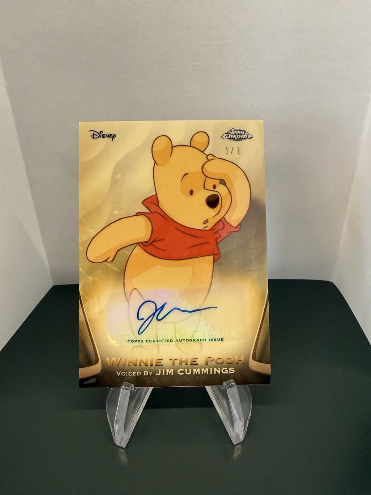 2025 Topps Chrome Disney Winnie The Pooh Superfractor 1/1 Jim Cummings Auto AA