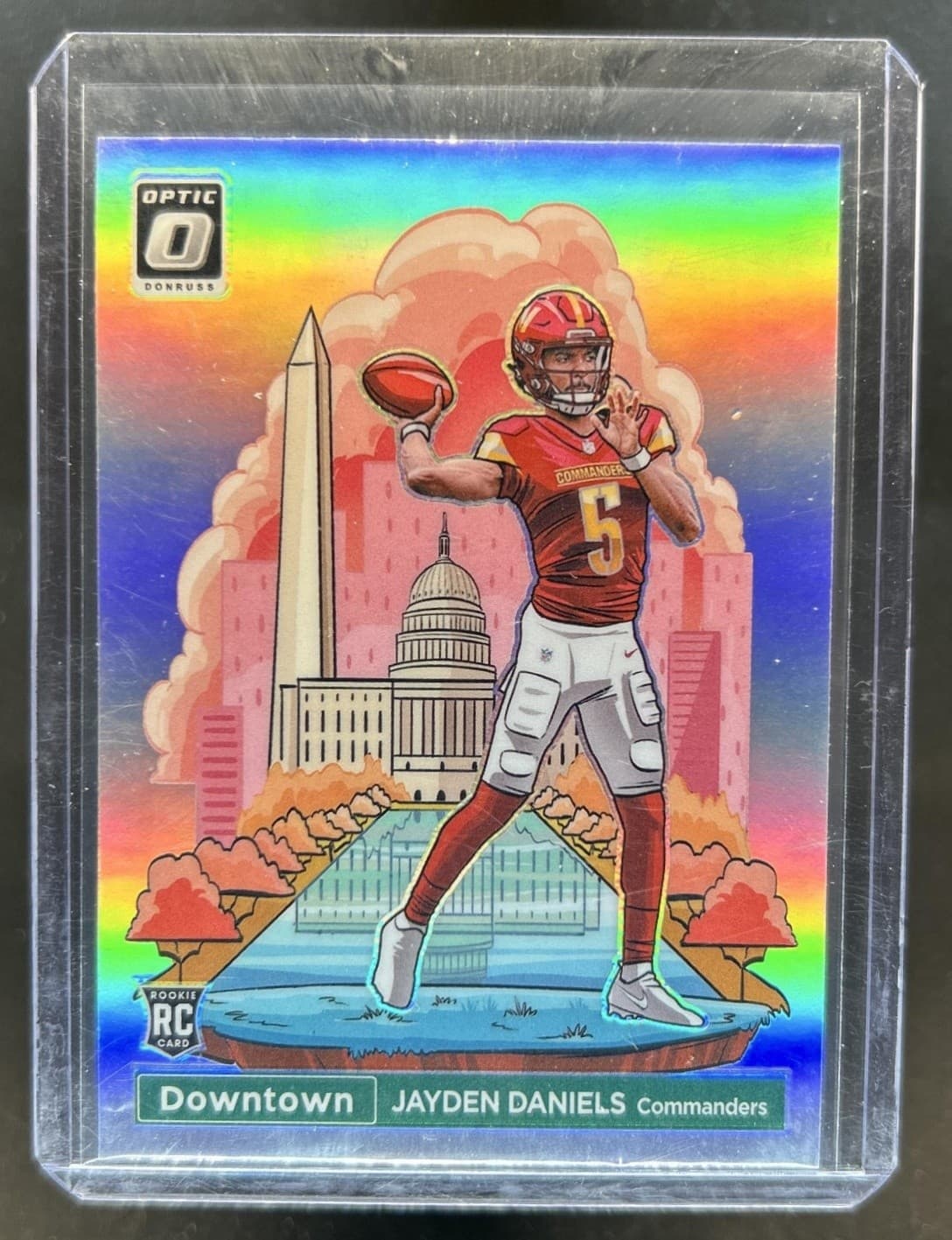 2024 Panini Donruss Jayden Daniels Downtown! SSP RC Rookie #16 Commanders