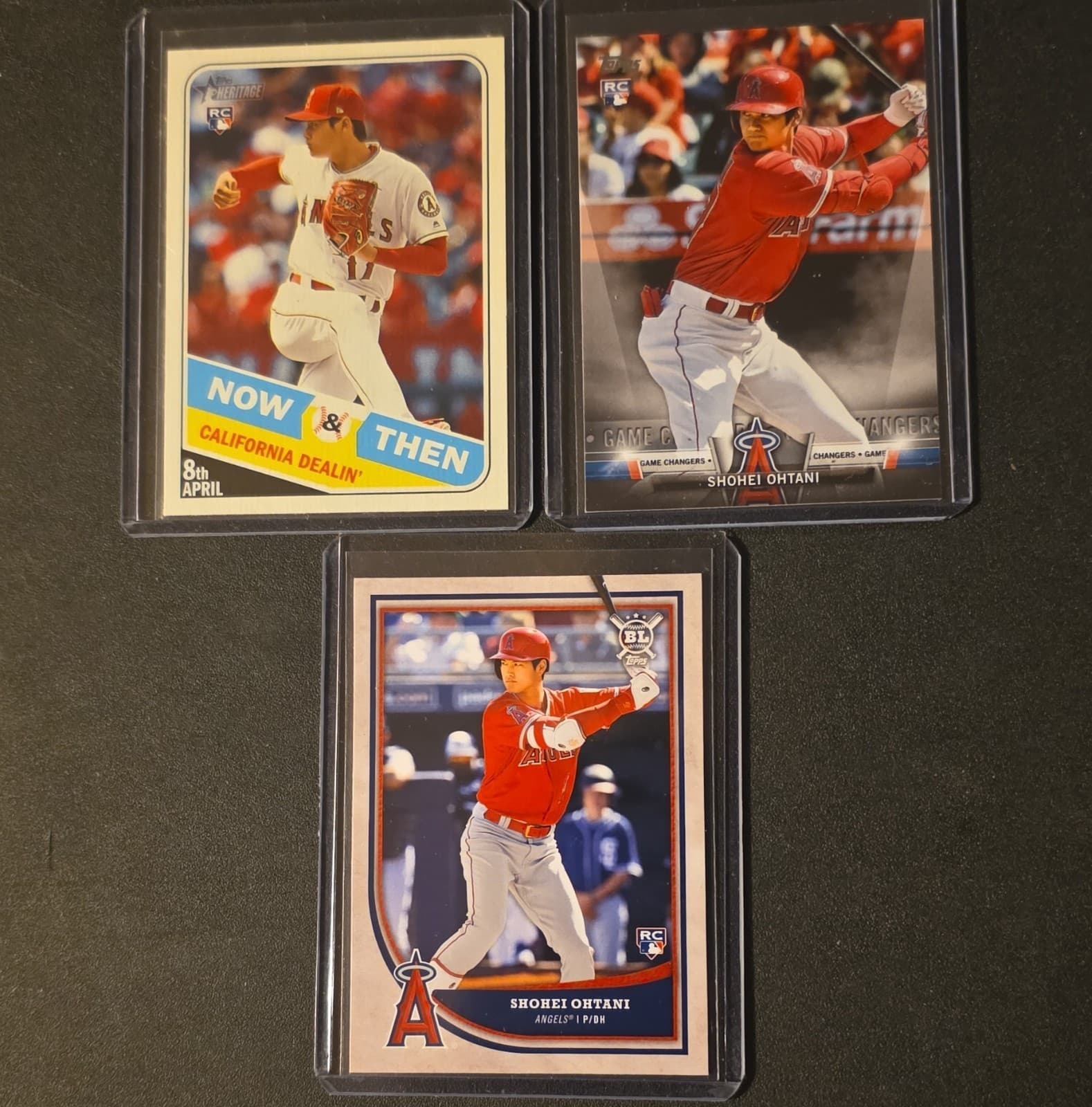 Topps 2018 Shohei Ohtani Rookie Lot 3 Now & Then/Game Changers/Big League