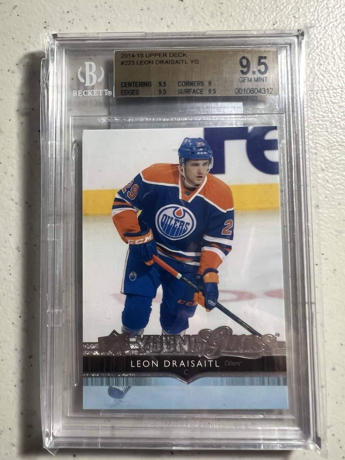 2014-15 Upper Deck NHL Young Guns Leon Draisaitl #223 BGS 9.5 GEM MINT Rookie RC