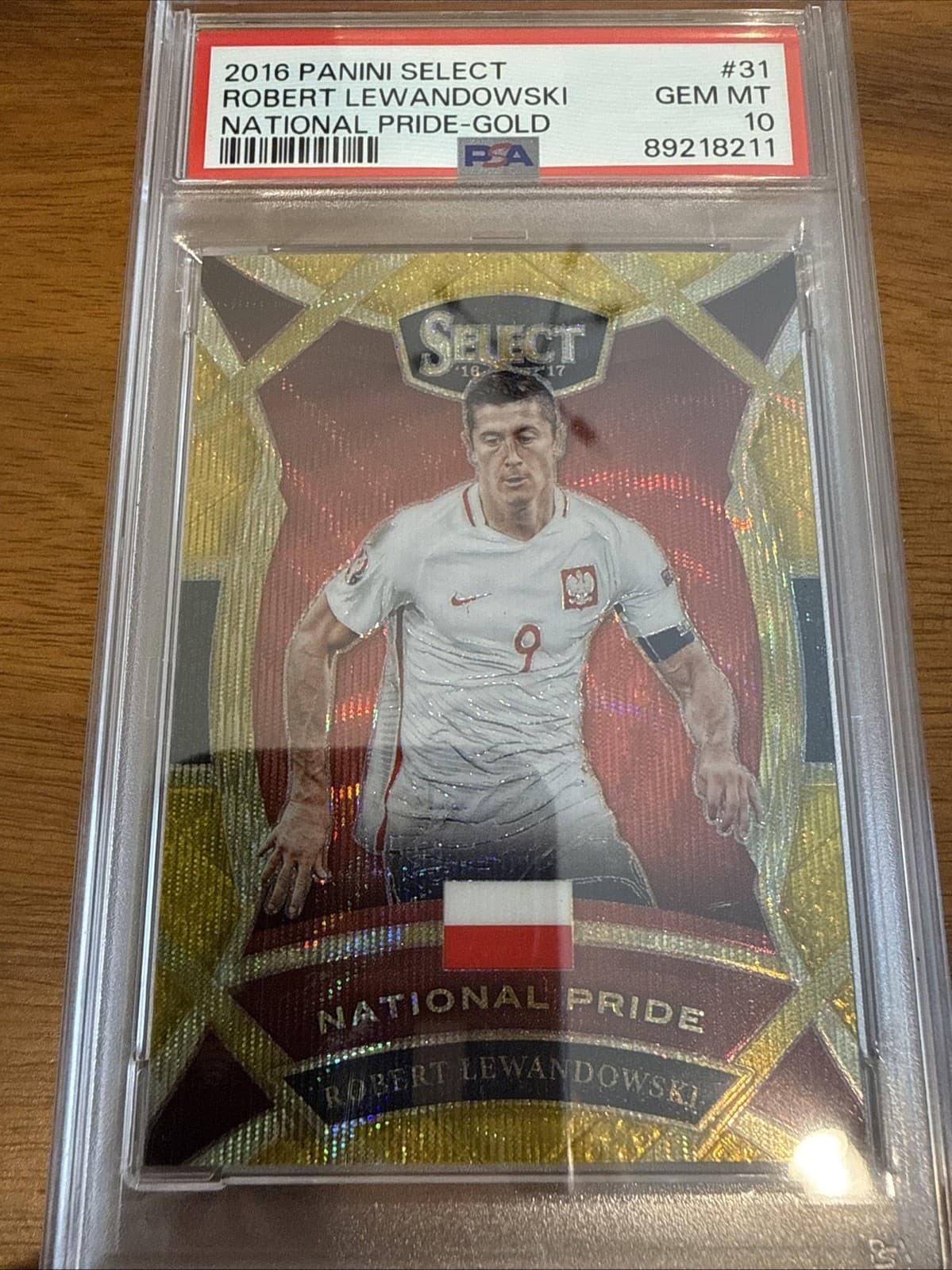 2016 Panini Select Robert Lewandowski National Pride-GOLD 4/10 PSA GEM MT 10
