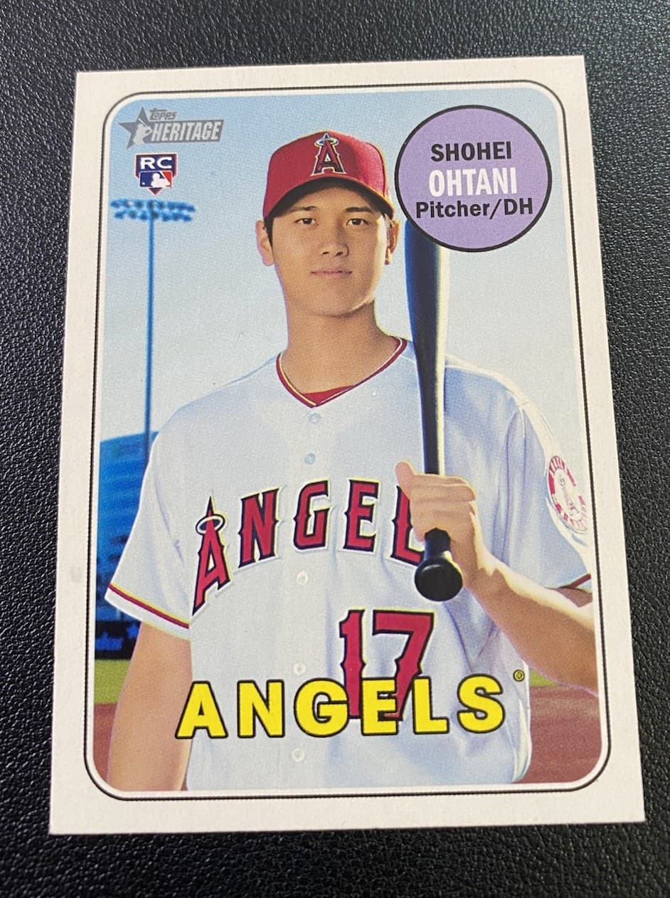 2018 Topps Heritage High Number Shohei Ohtani #600 (RC) Rookie CLEAN