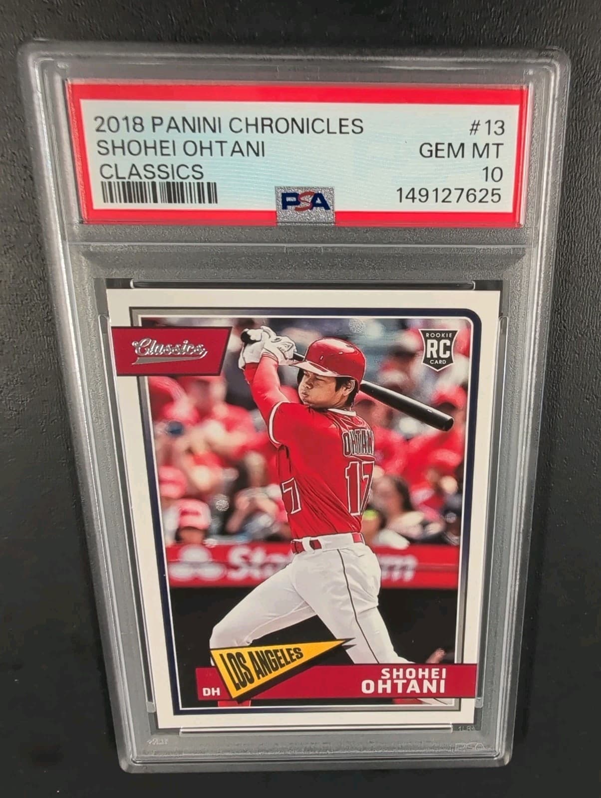 2018 Panini Chronicle's Shohei Ohtani Batting RC Classics PSA GEM MINT 10