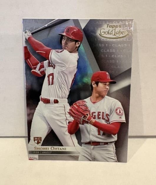 2018 Topps Gold Label Shohei Ohtani RC #17 Class 1 Angels Hitting & Pitching!
