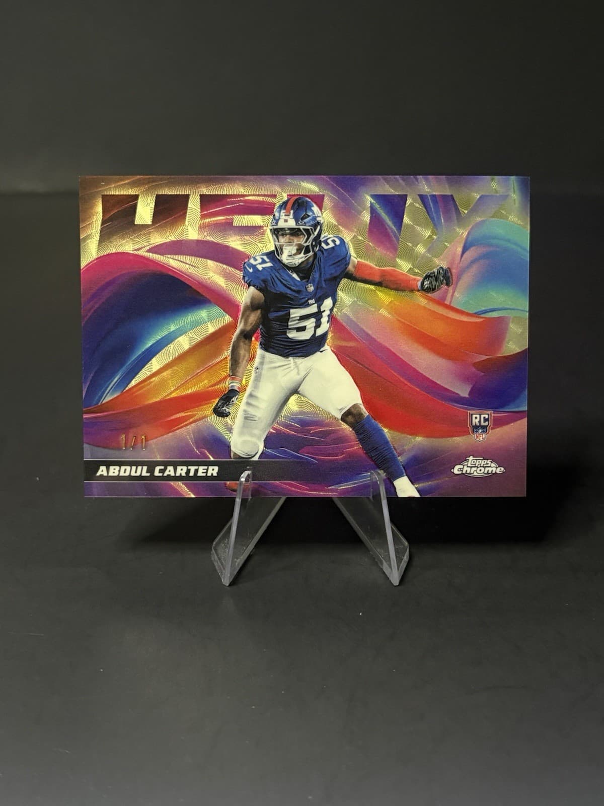 2025 Topps Chrome- Abdul Carter Superfractor HELIX 1/1 RC, SSP Giants