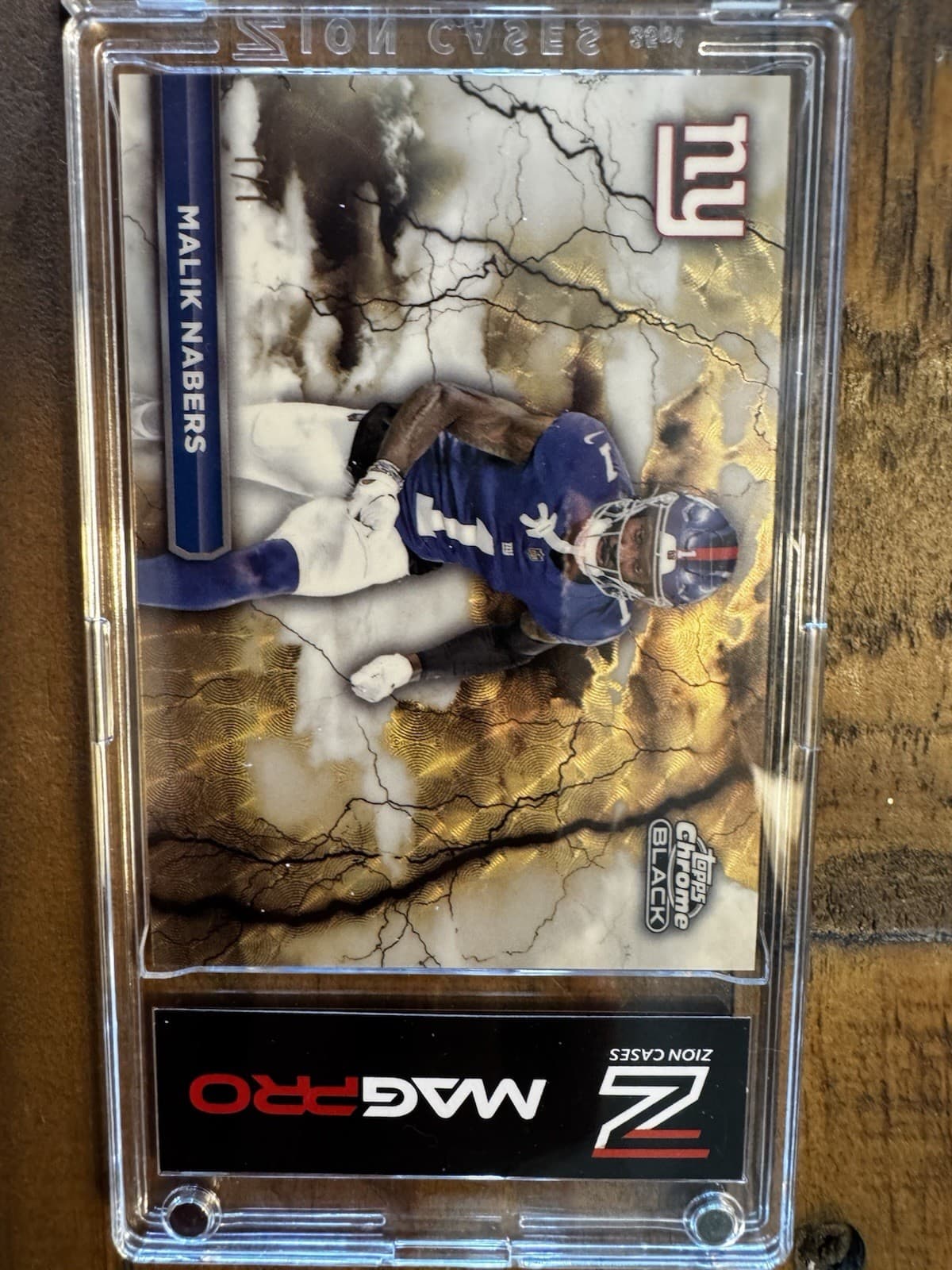 2025 Topps Chrome Malik Nabers Black Lightning Superfractor Case Hit SSP 1/1