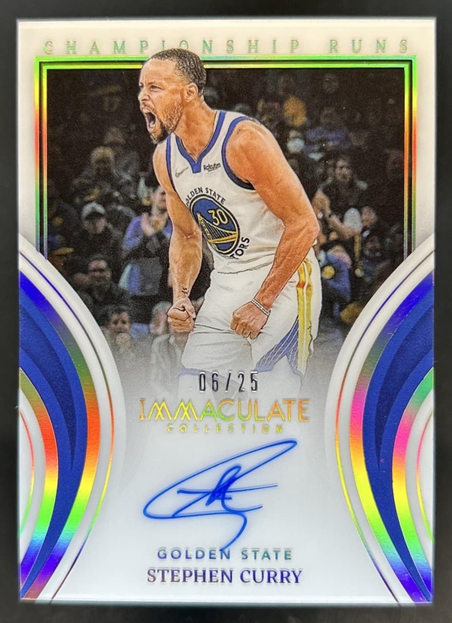 2022-23 Panini Immaculate Collection Stephen Curry Championship Runs Auto #/25