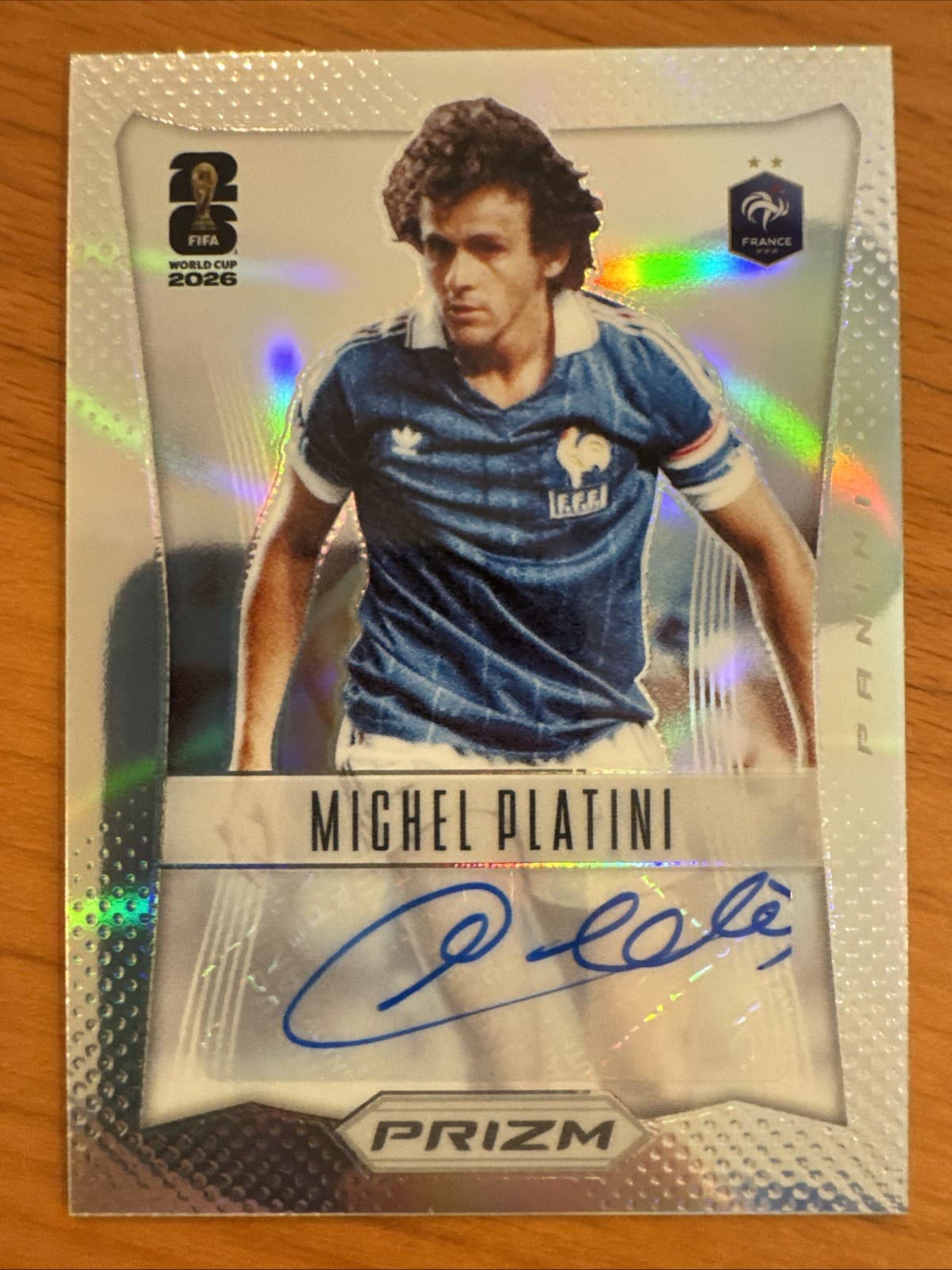 2026 Panini Prizm FIFA World Cup MICHEL PLATINI Silver Prizm Auto /199 France