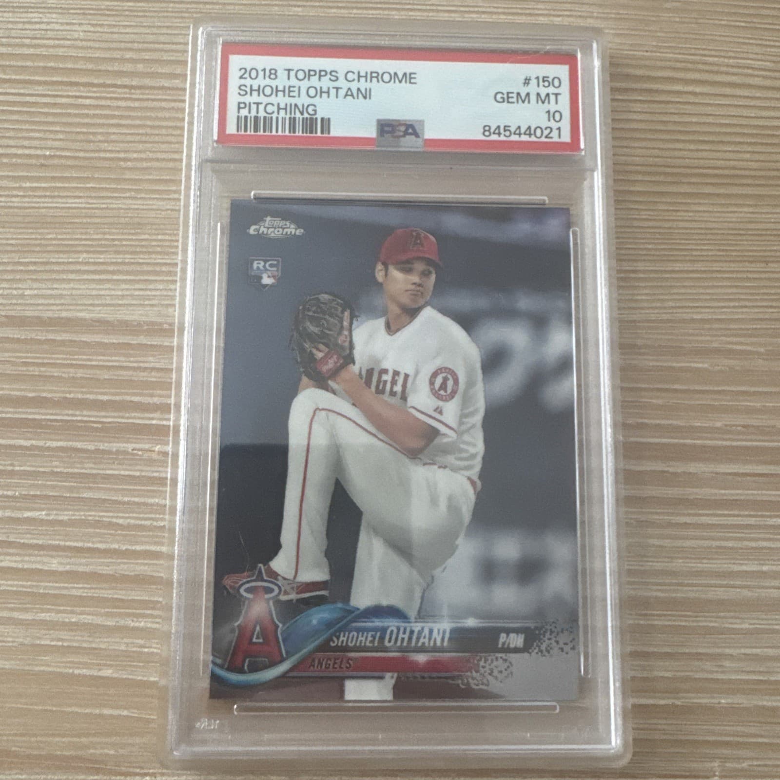 2018 Topps Chrome Shohei Ohtani (White Jersey) #150 PSA 10 GEM MT Rookie RC