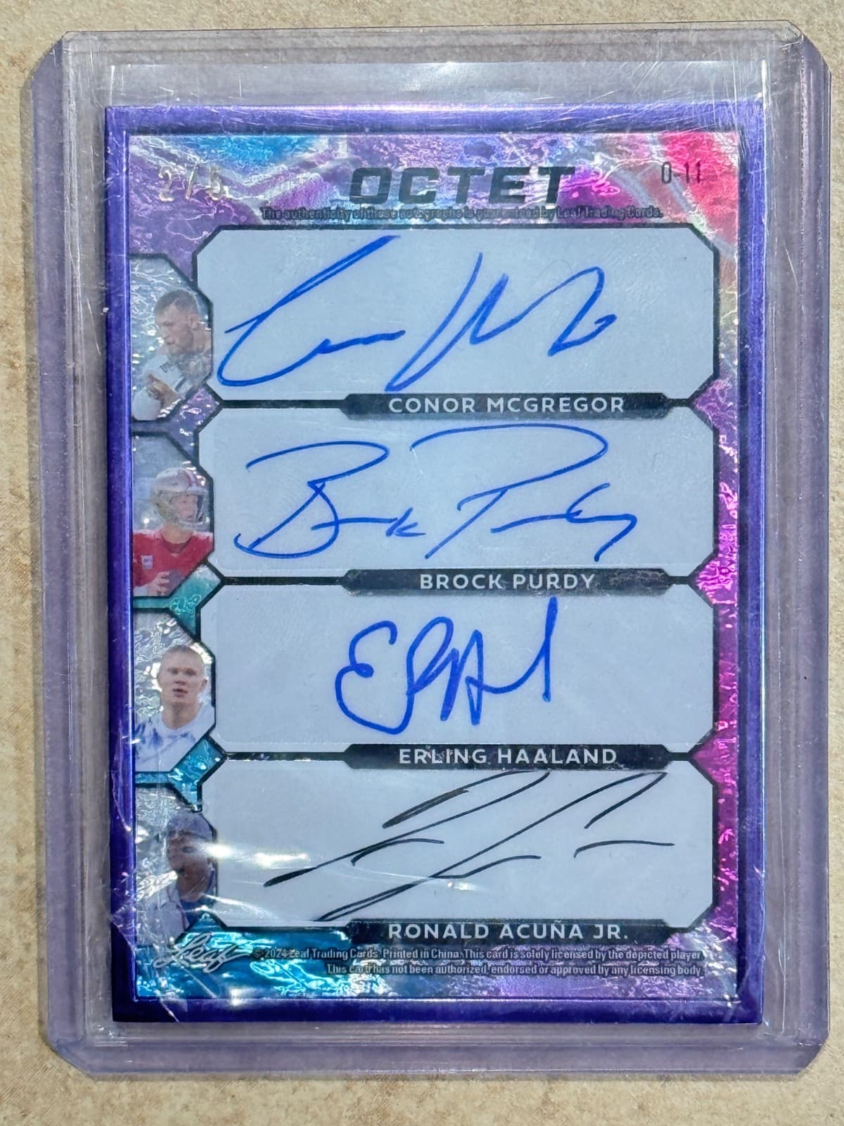2024 Leaf Decadence Octet Auto 1/5 Ohtani, Curry, Messi, Alcaraz, Mcgregor, Haal