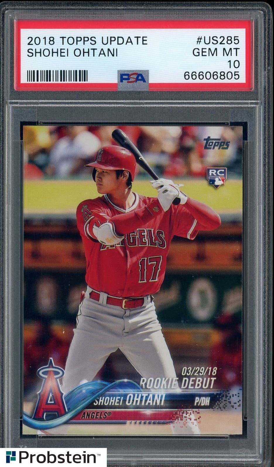 #1 2018 Topps Update #US285 Shohei Ohtani Angels RC Rookie PSA 10 GEM MINT