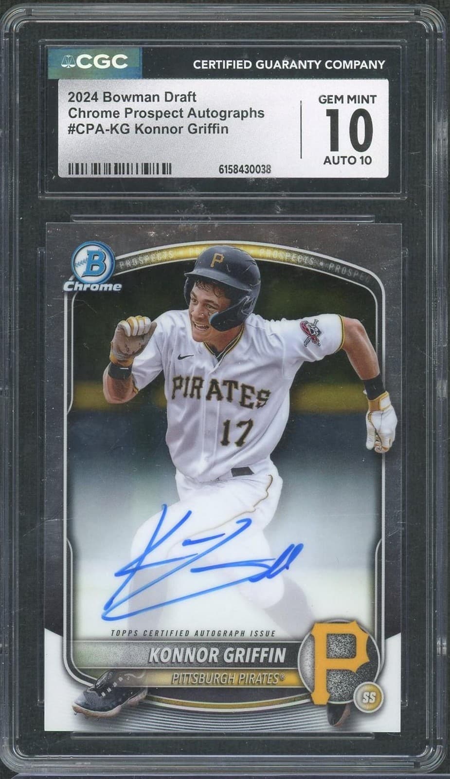 2024 Bowman Draft Chrome Prospects Konnor Griffin #CPA-KG Auto CGC 10