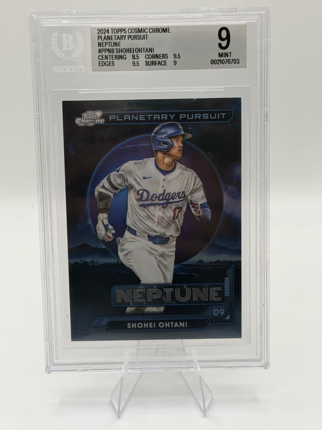 Shohei Ohtani 2024 Topps Cosmic Chrome Planetary Pursuit Neptune Bgs 9 Q5939