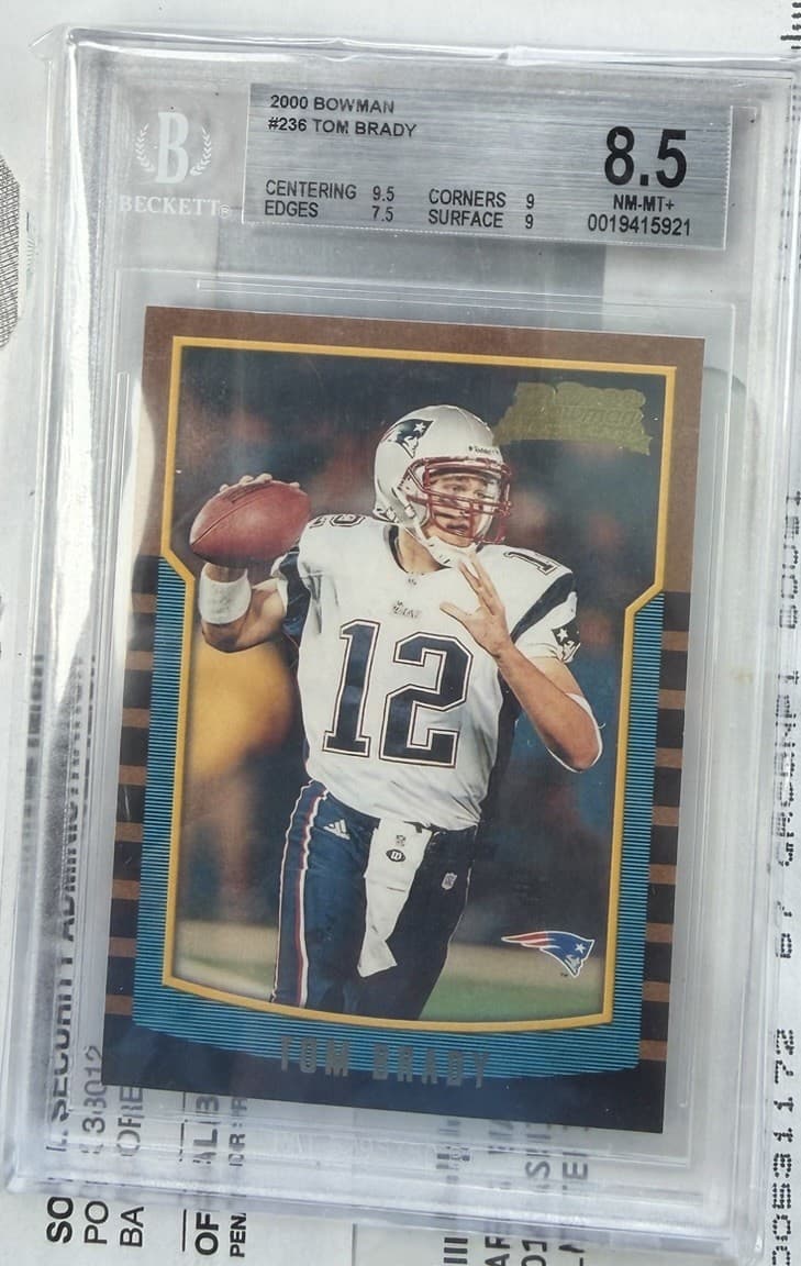 2000 Bowman Tom Brady BGS 8.5 SHARP 👀🔥 Centering