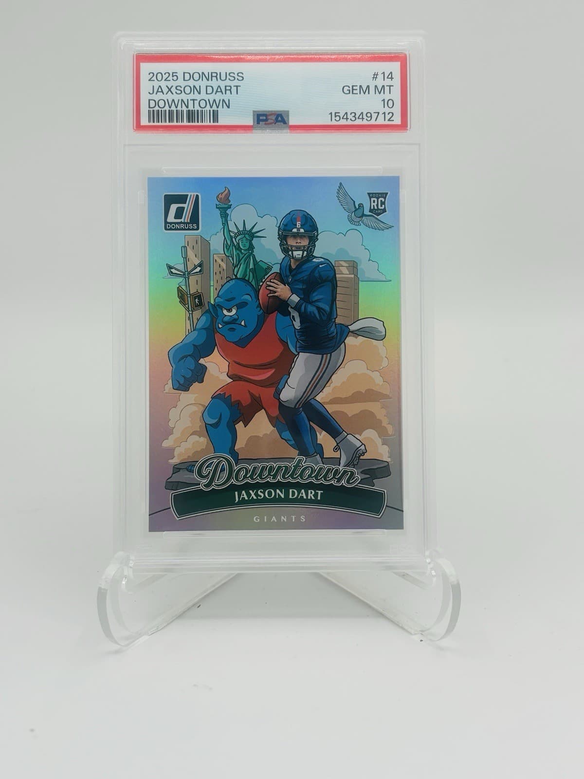 2025 Panini Donruss Downtown #14 Jaxson Dart Rookie Rc Psa 10