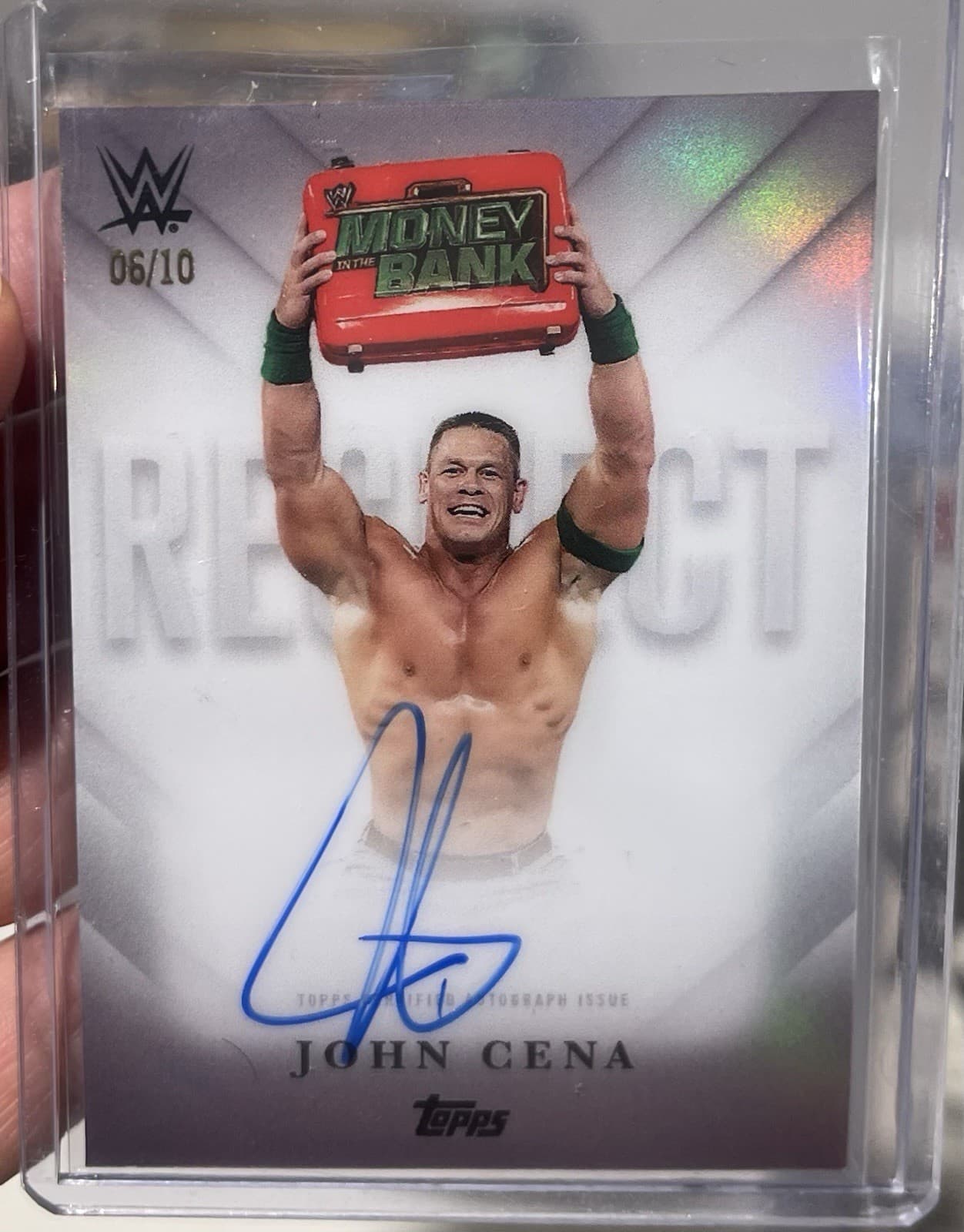 2025 Topps Exalted WWE John Cena Celebrating Cena Respect Auto 6/10 #CCA-21