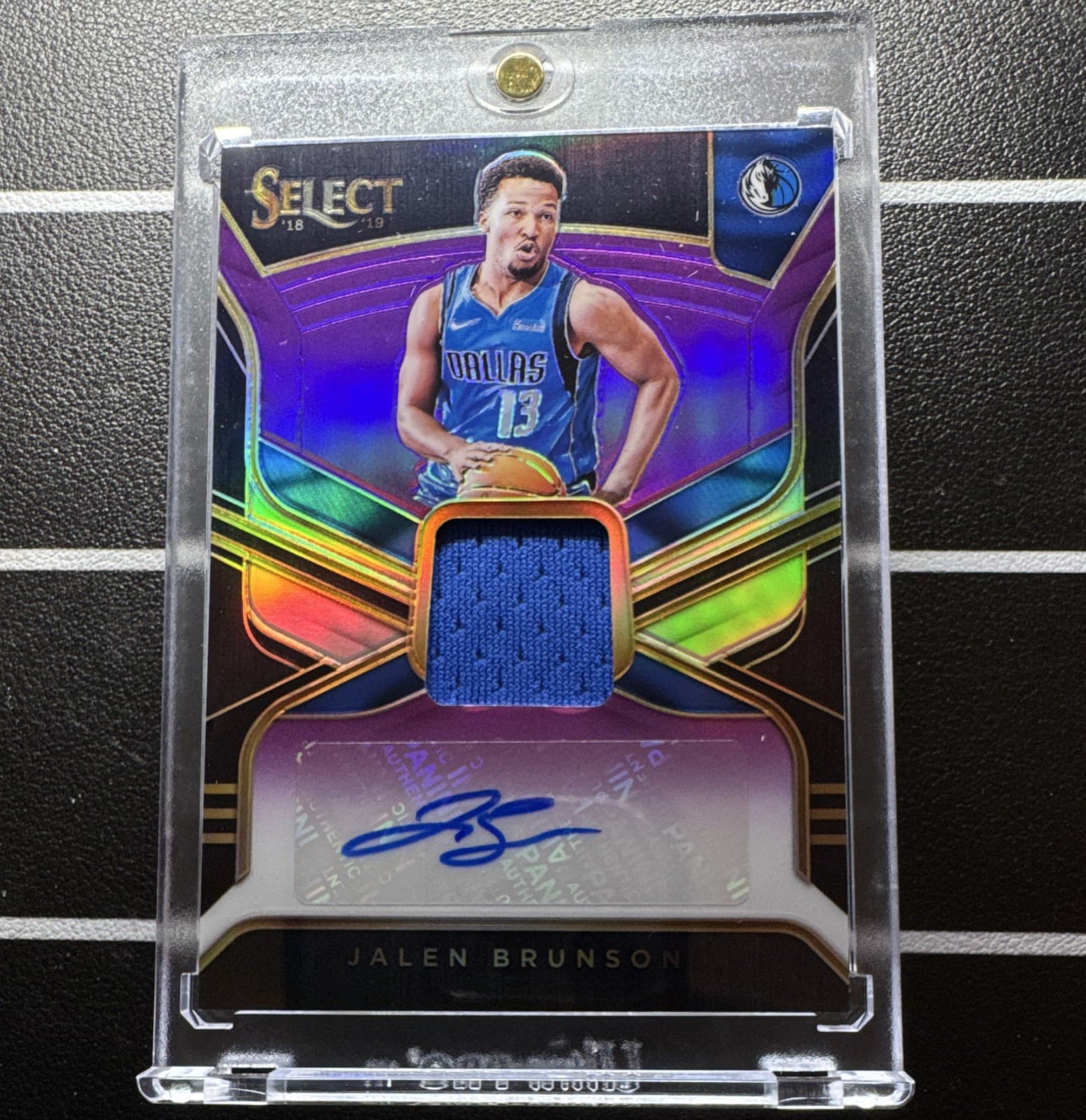 Panini Select 2018-19 Jalen Brunson RJA-JBR Rookie Jersey Auto Purple /49 RPA
