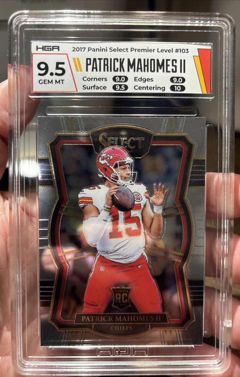 2017 Panini Select - Premier Level Patrick Mahomes II #103 Silver Prizm (RC)