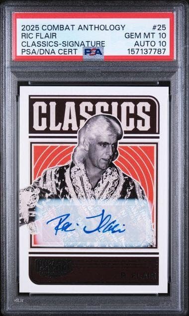 2025 Panini Combat Anthology Ric Flair Classics Auto #25 PSA 10 Auto 10