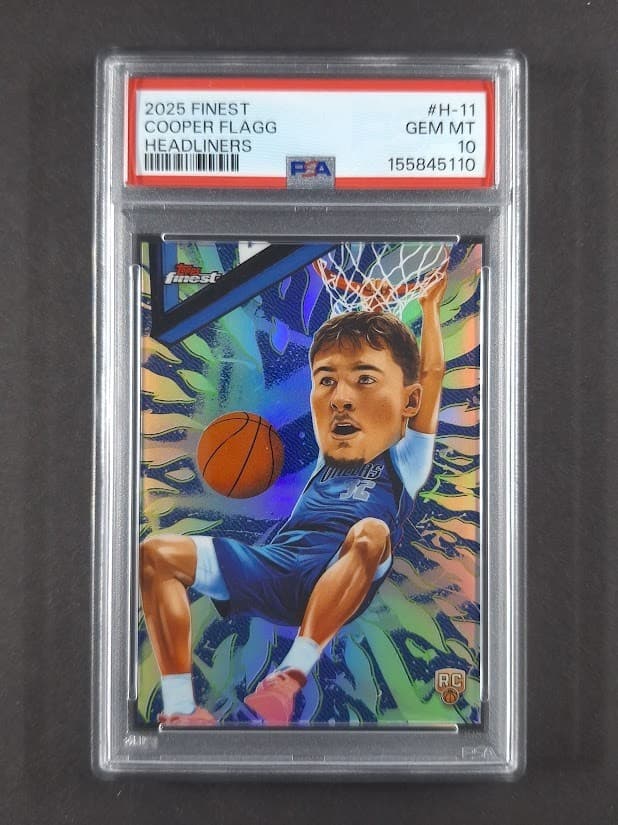 2025-26 Topps Finest COOPER FLAGG Rookie RC Headliners SSP Case Hit #H-11 PSA 10