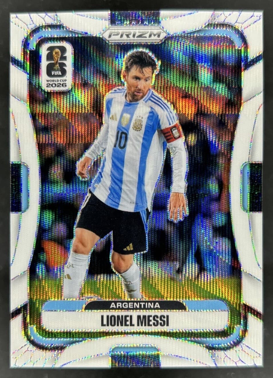 2026 Panini Prizm World Cup Lionel Messi White Wave #/20 Argentina