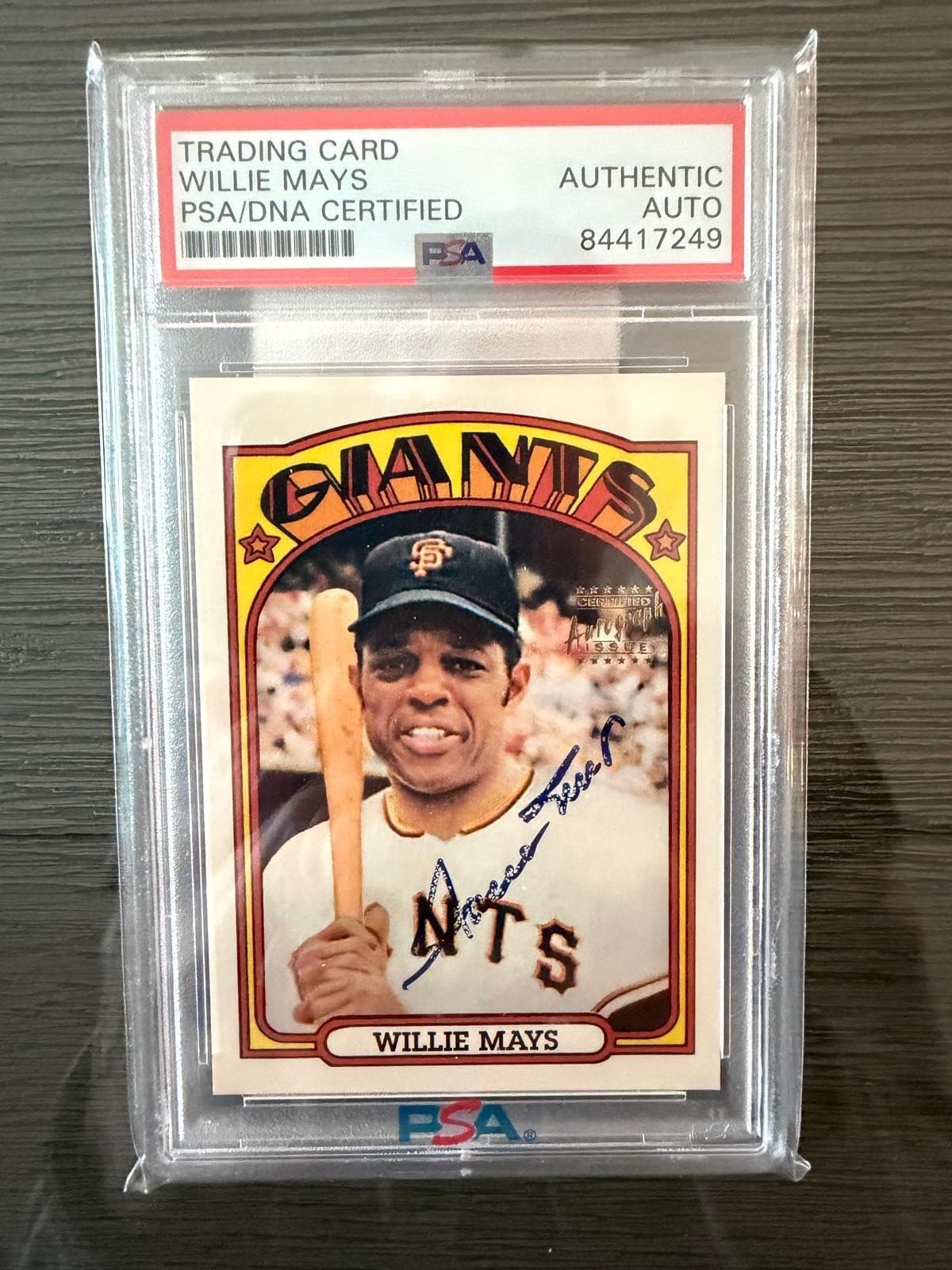 Willie Mays PSA Auto Card