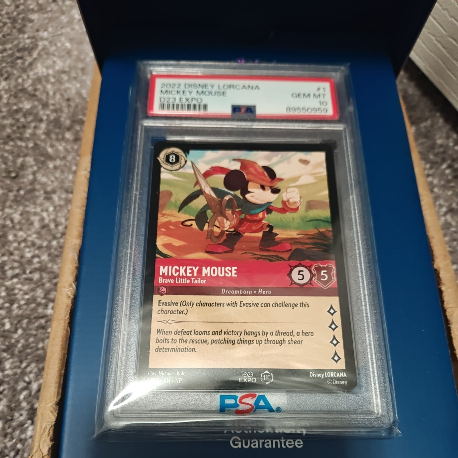 PSA 10 Mickey Mouse Brave Little Tailor D23 Expo 2022 Promo Disney Lorcana Card