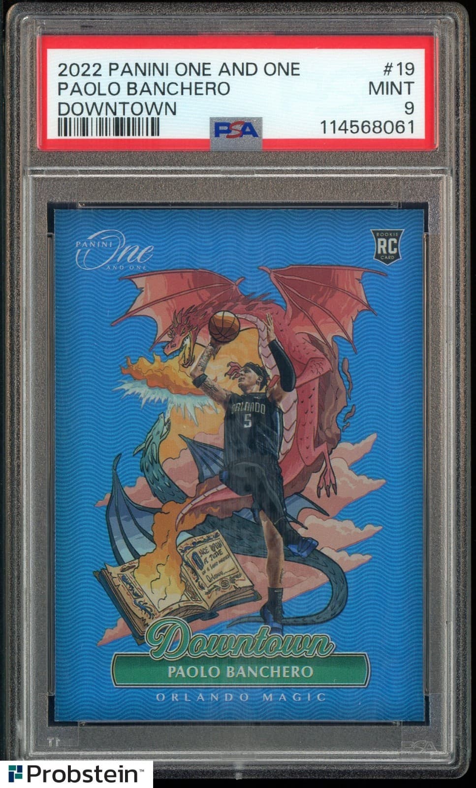 2022 Panini One and One Downtown #19 Paolo Banchero RC Rookie SSP PSA 9