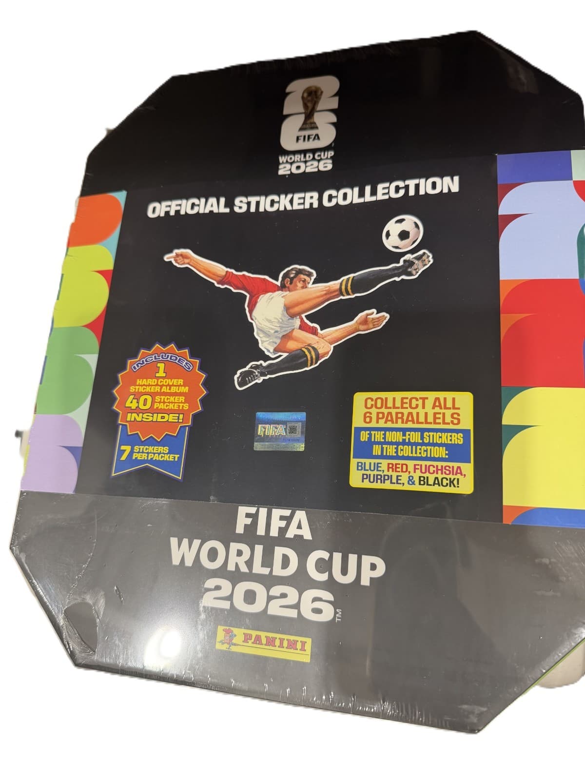 Soccer FIFA World Cup Sticker Stadium Box 40 Packs Hard cover Album