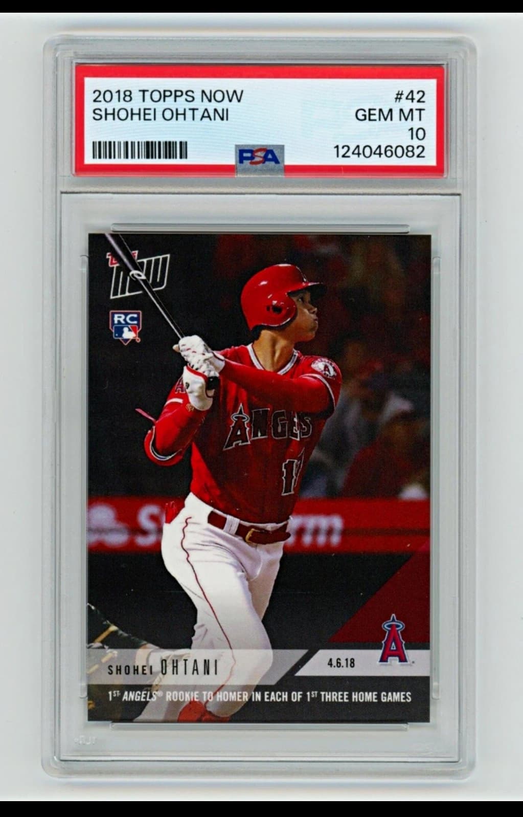 2018 Topps Now Shohei Ohtani #42 RC PSA 10