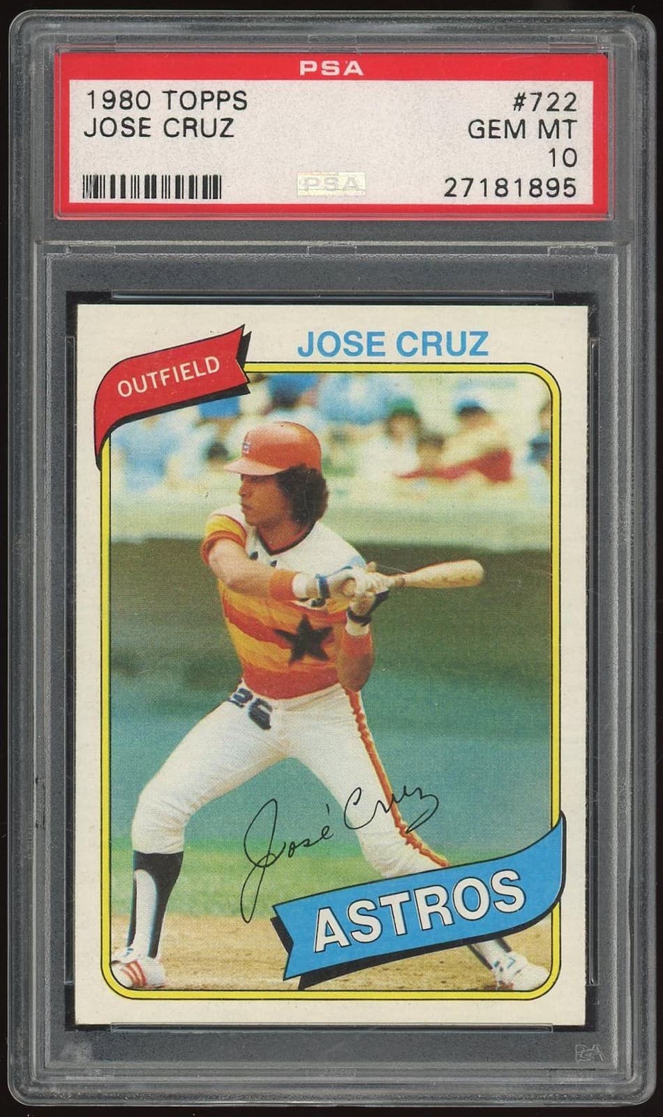 1980 Topps #722 Jose Cruz PSA 10 *1895